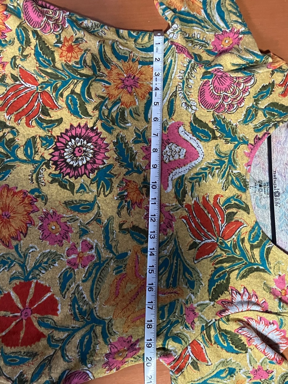 NATURAL LIFE Mustard Yellow Floral Long Sleeve Maxi Dress - Picture 5 of 6